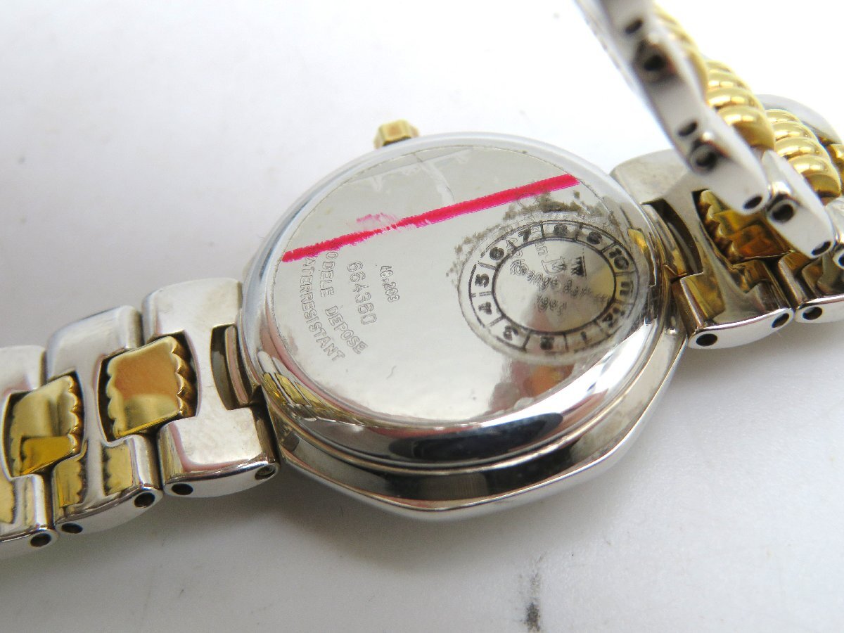 1円◆稼働◆ Dior 48.203 オクタゴン 白 クオーツ レディース 腕時計 保 N611_画像4