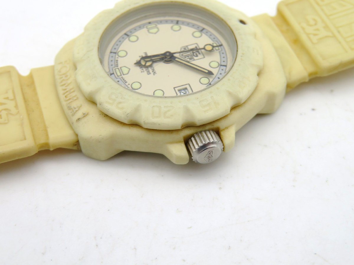 1円◆稼働◆ タグホイヤー 361.508 ホワイト クオーツ レディース 腕時計 K76902_画像2