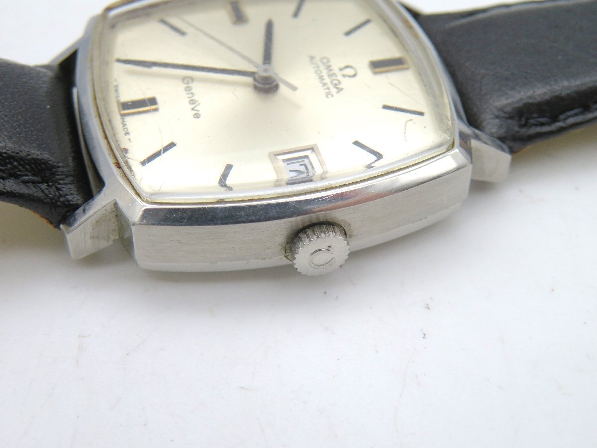 1円◆稼働◆ オメガ ジュネーブ デイト シルバー 自動巻き ユニセックス 腕時計 N294_画像2