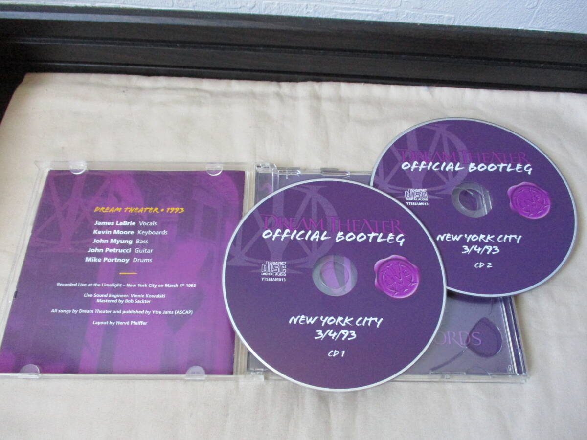 DREAM THEATER New York City,3/4/93 Official Bootleg Live ’07 輸入盤 オリジナル 2枚組 全15曲 KeyはKevin Moore YTSEJAM RECORDS_画像2