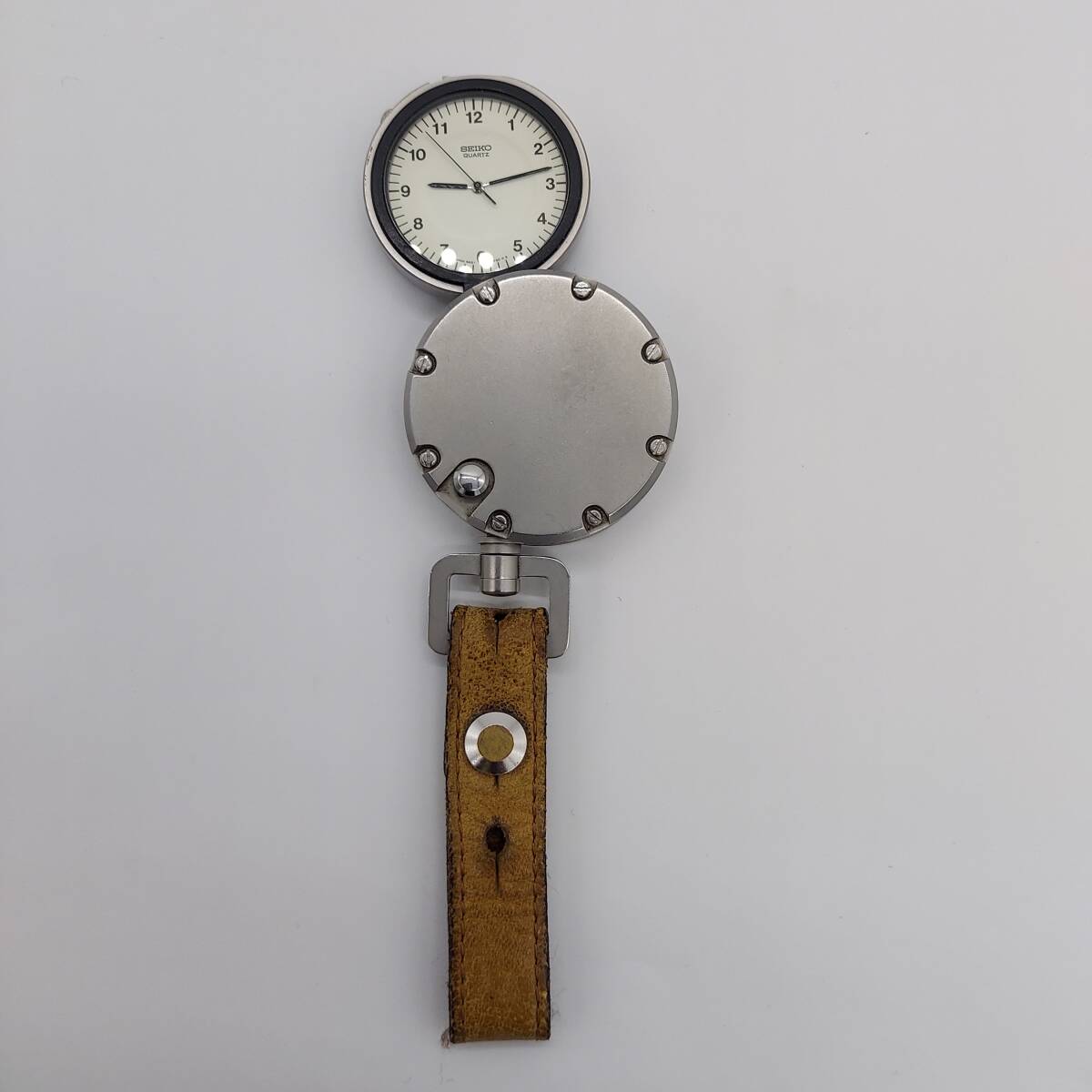 *1000 jpy ~ rare SEIKO Seiko leather belt attaching Vintage pocket watch 5421-0100 pocket watch 