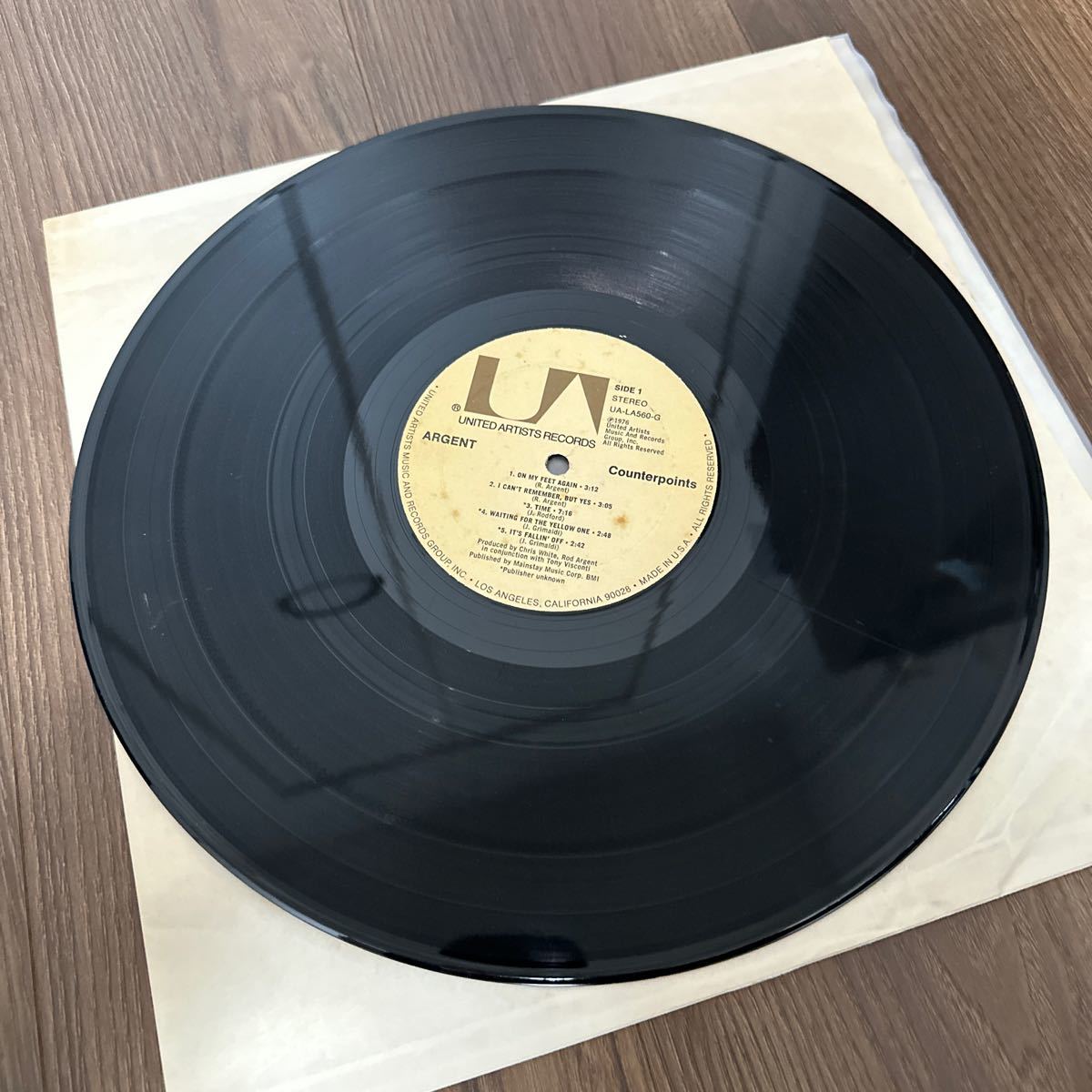 希少US盤LP!! ARGENT アージェント COUNTERPOINTS カウンターポインツ UA-LA560-G レコード 洋楽 プログレ_画像3