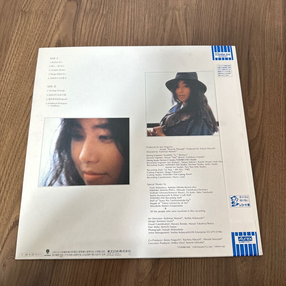 希少帯付LP!! 和田加奈子 KANAKO WADA テンダネス TENDERNESS WTP-90382 レコード 和モノ CITY POP シティーポップ 松原正樹 今剛の画像2