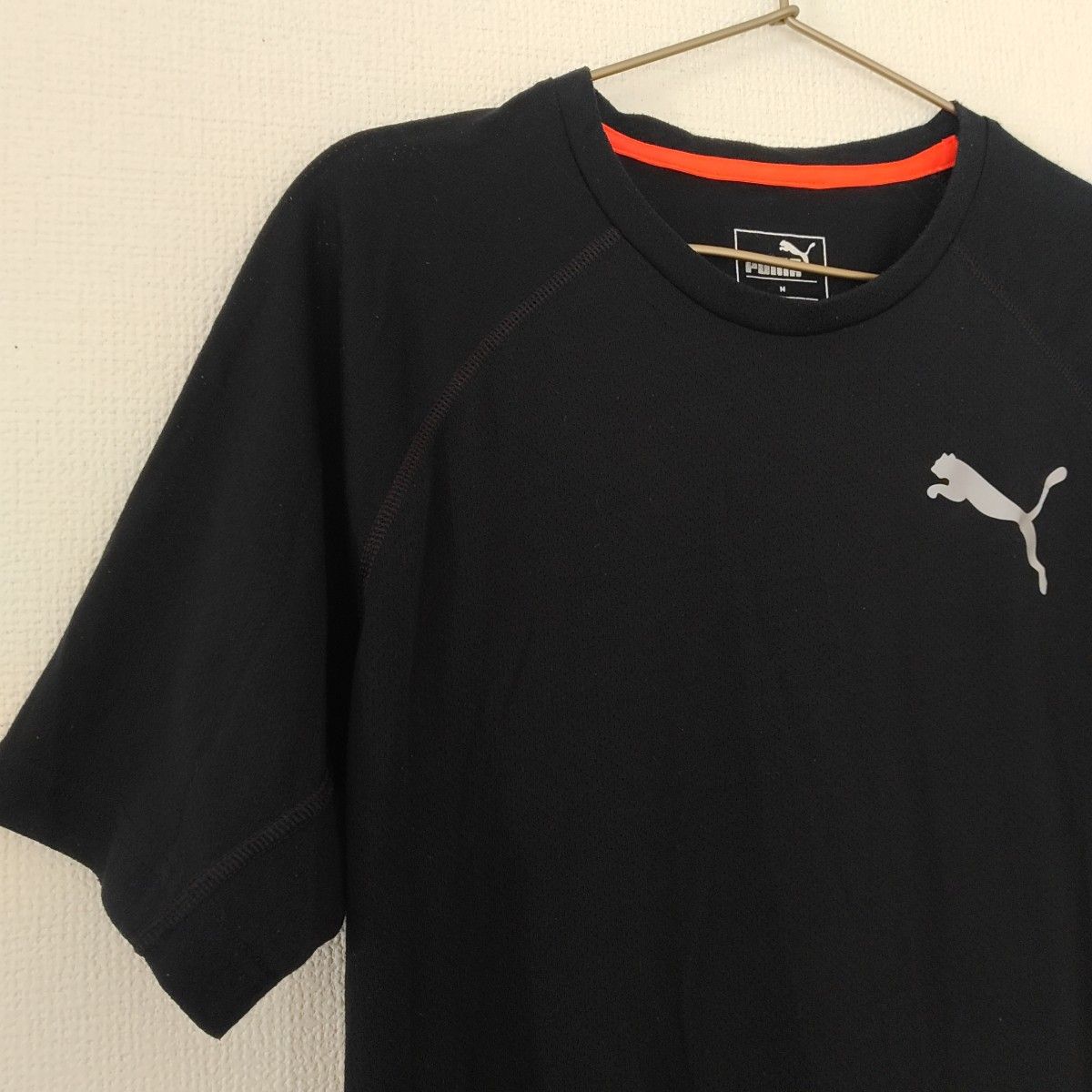 PUMA プーマ 半袖 Tシャツ ロゴT 黒 春夏 メンズ M トップス 古着 ブラック クルーネック スポーツウェア