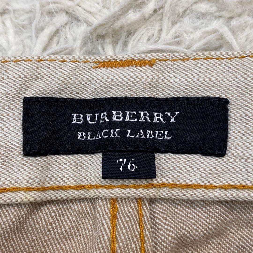 BURBERRY BLACK LABEL バーバリーブラックレーベル ストレート デニムパンツ ジーンズ グレージュ 76 M相当_画像8