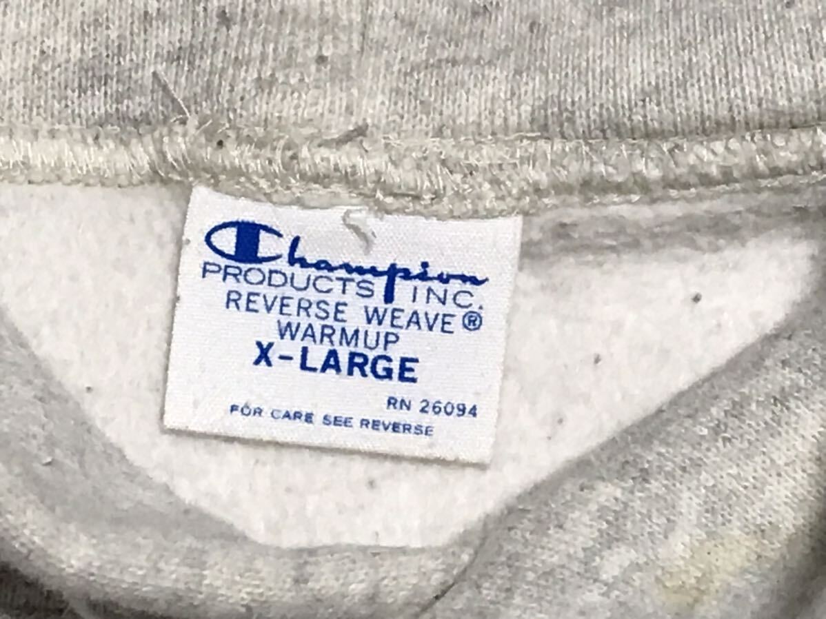 Champion REVERSE WEAVE チャンピオン リバースウィーブ スウェット プルオーバーパーカー 青タグ 生成り厚手生地_画像3