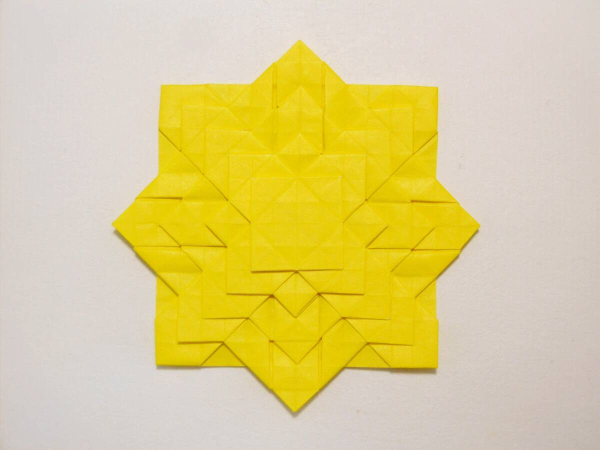 モザイク テッセレーション 折り紙 A-6 黄色 Mosaic Tessellation Origami ハンドメイドの画像5