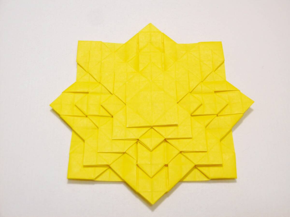 モザイク テッセレーション 折り紙 A-6 黄色 Mosaic Tessellation Origami ハンドメイドの画像2