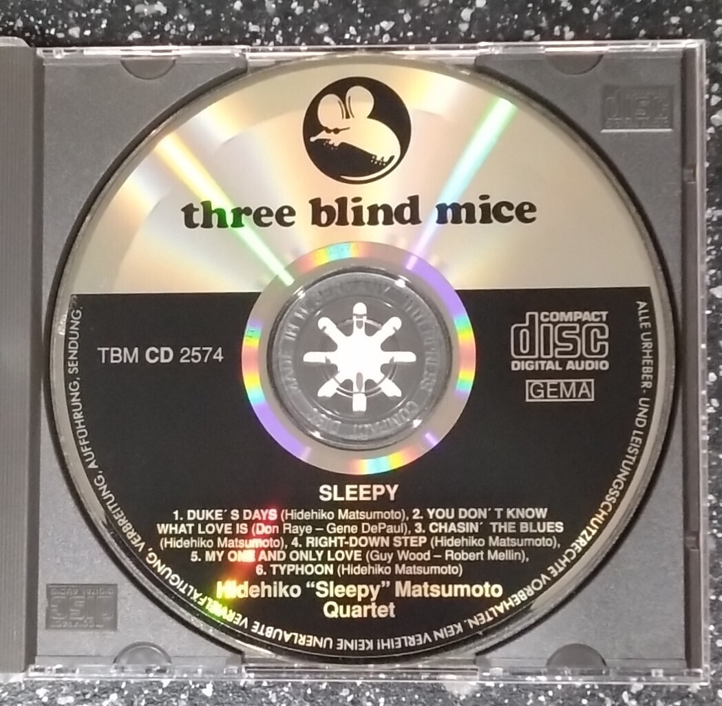 西独盤 松本英彦/スリーピー TBM CD 2574 WEST GERMANY刻印 sleepy three blind mice_画像4