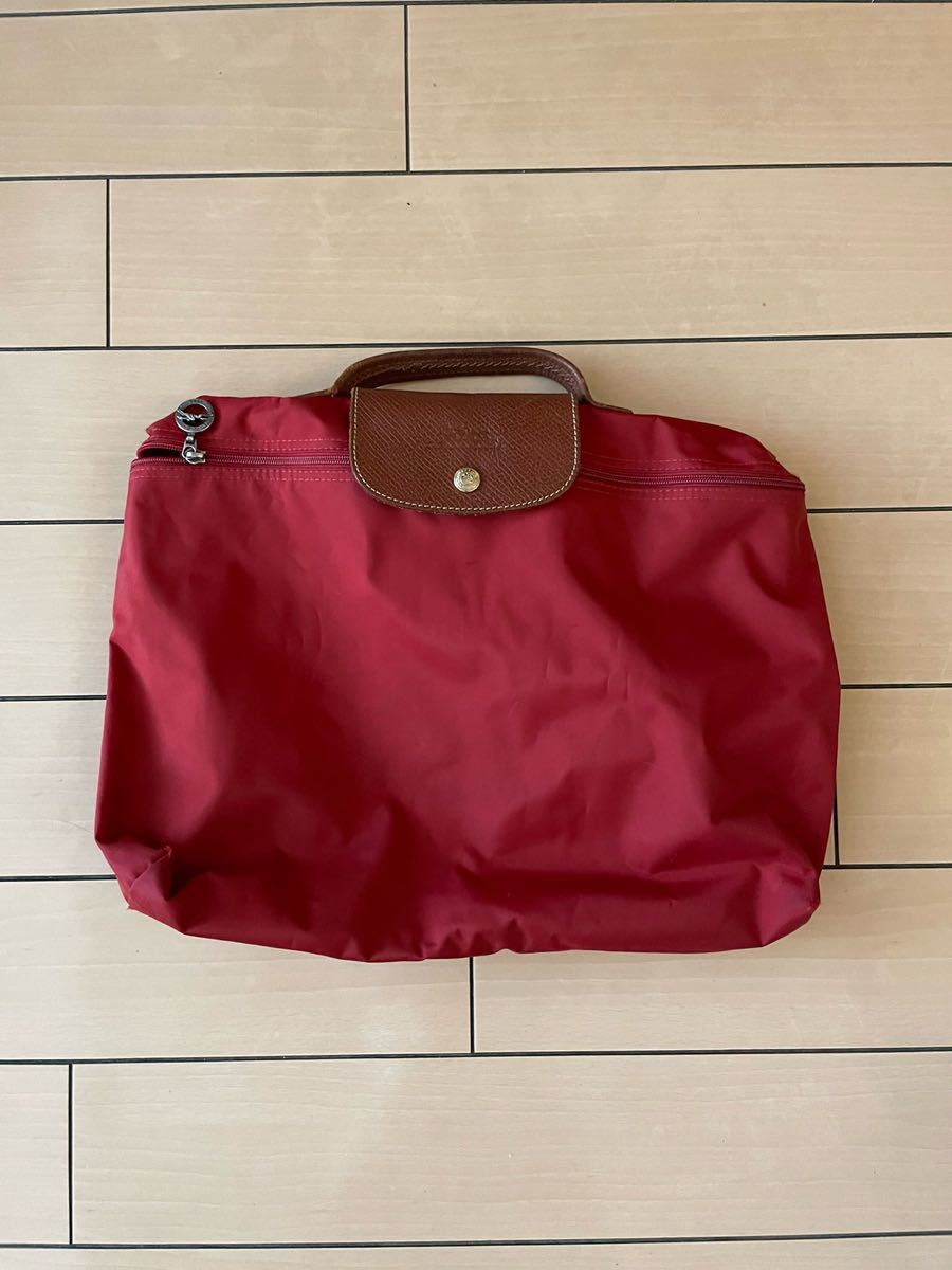 Longchamp〈ロンシャン 〉 パソコンバッグ　赤　日本未発売_画像1