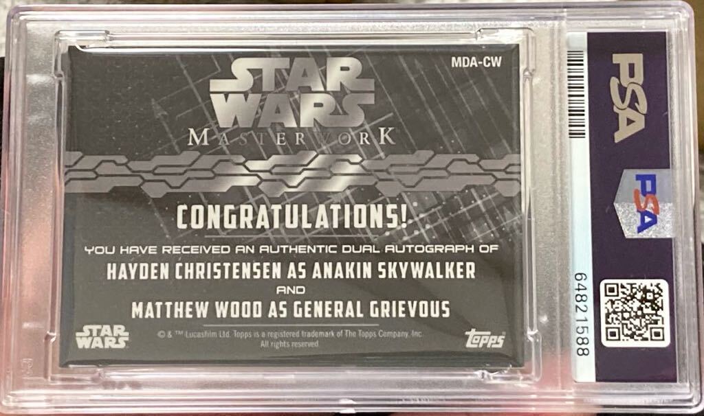 10/10【PSA鑑定済】 Hayden Christensen Anakin 2017 Topps Star Wars Auto 直筆サイン ヘイデン・クリステンセン アナキン スターウォーズ_画像2