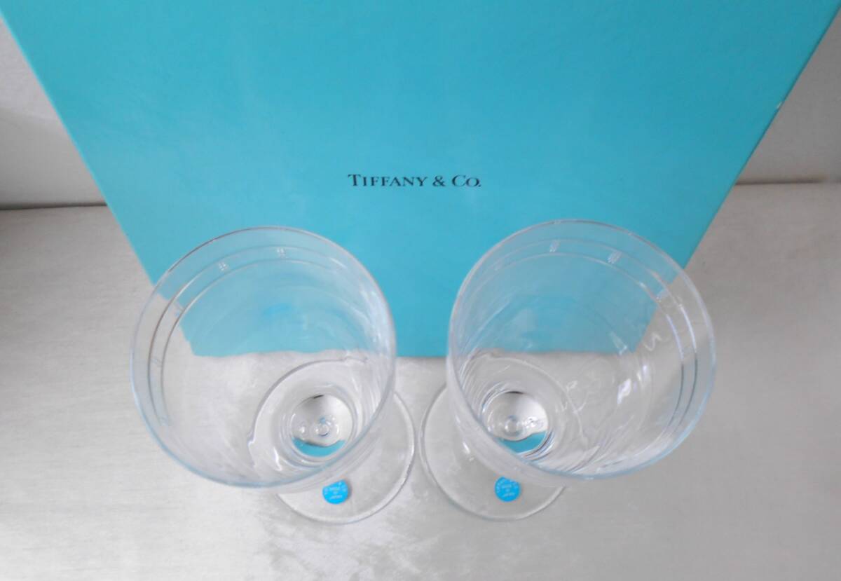 １円～☆TIFFANY＆Co. ティファニー ペアグラス シャンパングラス ビアグラス アトラス ピルスナー 食器 箱付き 新品同様☆_画像3