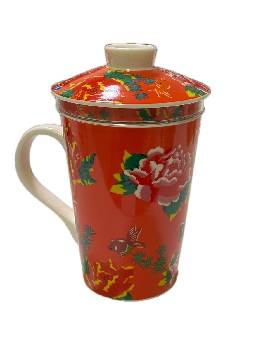 カルディ　台湾マグカップ　茶こし付きマグカップ　