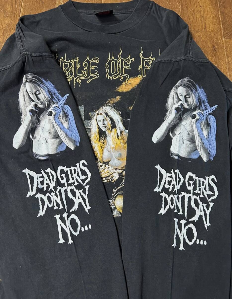 90s CRADLE OF FILTH クレイドルオブフィルス ロングスリーブTシャツ XL バンドT メタル レア ヴィンテージ 当時物の画像7