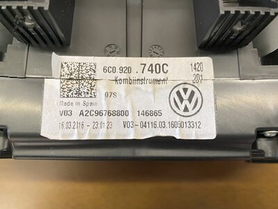 VW Volkswagen Polo Cross Polo 6R поздняя версия 6RCJZ измерительный прибор спидометр 17,000km 6C0 920 740