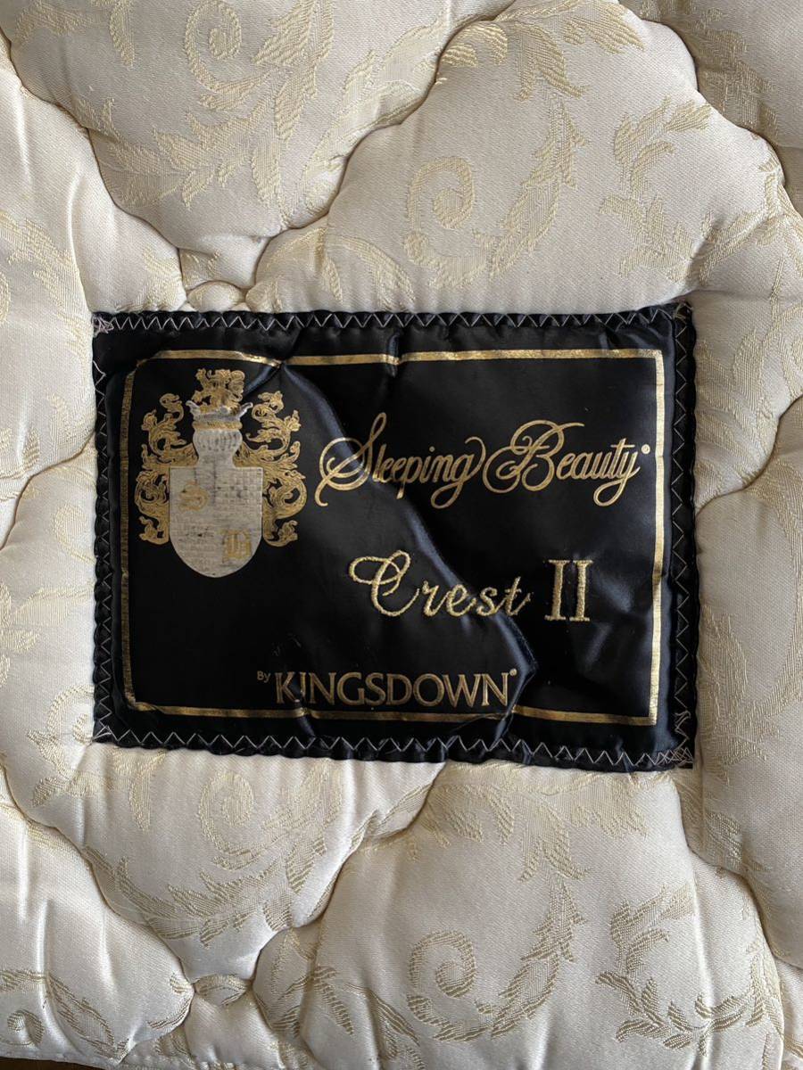 キングスダウン KINGSDOWN　クレスト2 CrestⅡ シングルベッド　ダブルクッション　美品　大塚家具IDC_画像1