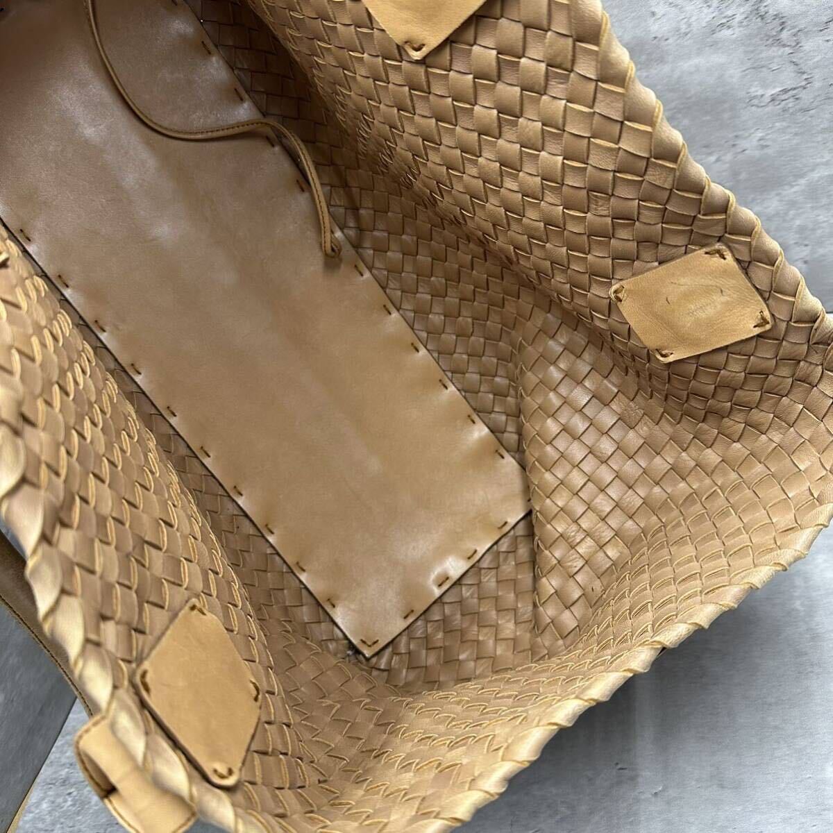 1円■世界限定200個■BOTTEGA VENETA ボッテガヴェネタ カバMM トートバッグ ボストン イントレチャート レザー メンズ レディース 大容量の画像8