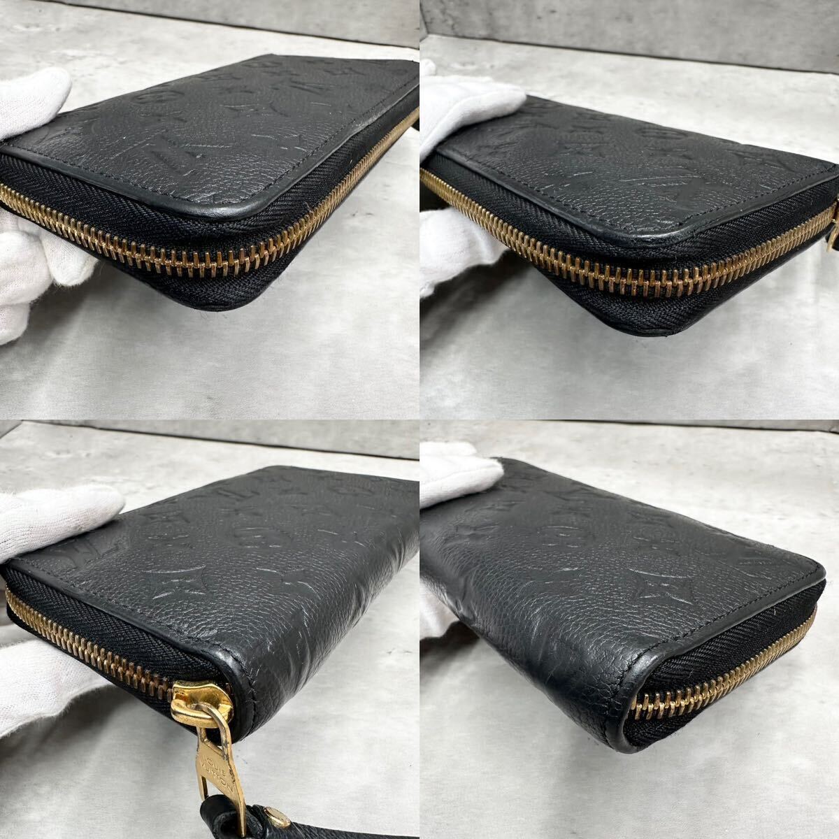 1円■美品/新型/箱袋■ ルイヴィトン Louis vuitton メンズ ジッピーウォレット アンプラント ノワール 長財布 M61864 ブラック 黒 現行の画像6