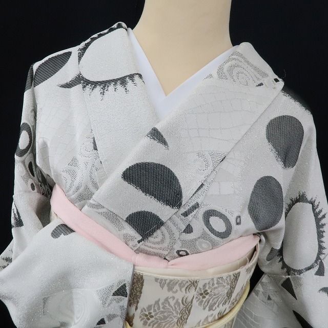 tomihisa 美品 銀通し 太陽や月の満ち欠け 着物“創作のこころ tomihisa 美品 銀通し 太陽や月の満ち欠け 着物“創作のこころ