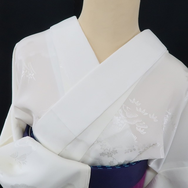 ゆめsaku2 美品 着物 正絹“永遠のロマンス…お気に入りに身を包む至福の歓び”仕付け糸付 長襦袢 3241の画像6