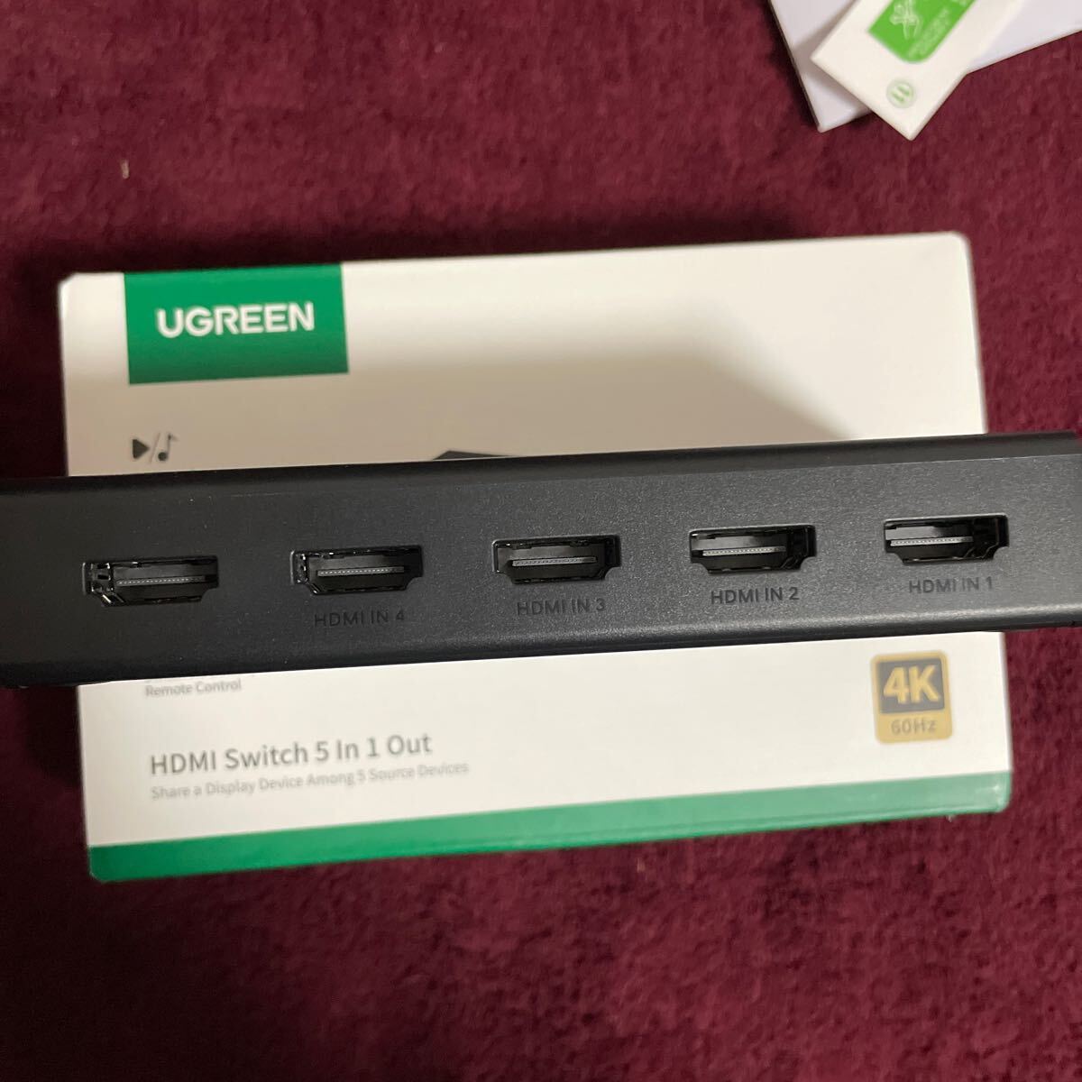 UGREEN HDMI 切り替え器 5入力1出力 4K@60Hz HDMIセレクター HDMI切替器 HDCP 2.2/HDMI 2.0 手動 【PS3/PS4/PS5/Switch動作確認済み】