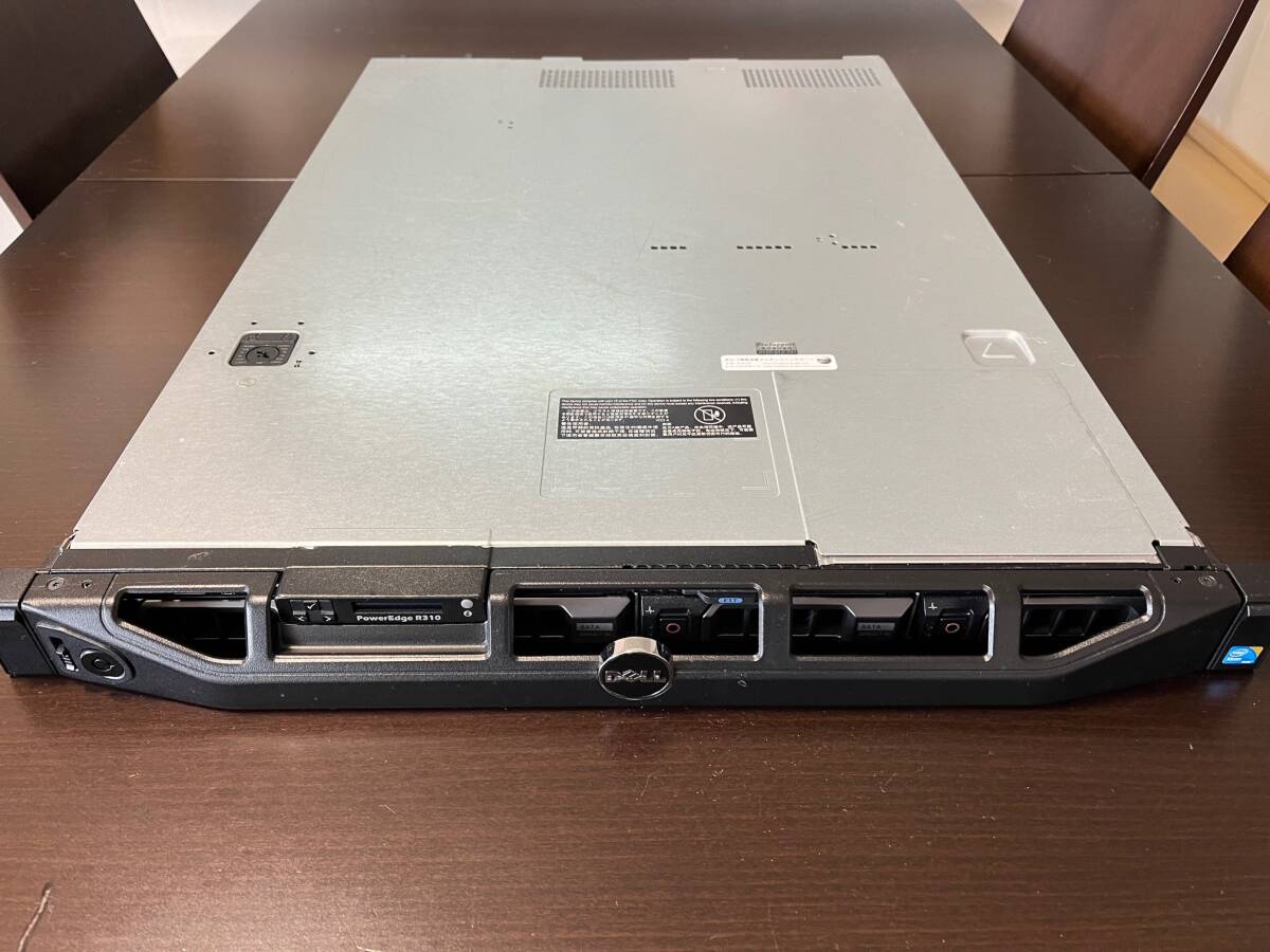 ☆１円スタート！【動作品・美品】DELL PowerEdge R310 Xeon L3406 2.26GHz メモリ12GB HDD 500GB×4(SATA 3.5インチ) DVD-ROM 電源×2の画像1