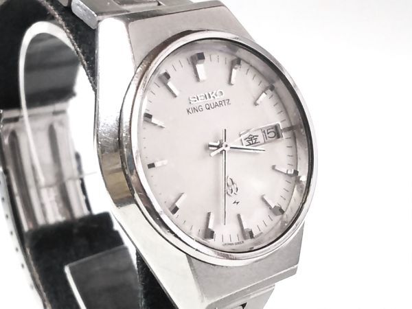 【Ai7☆】SEIKO/セイコー◇KING QUARTZ/キングクオーツ/0853-8025/QMY050◇1976年製♂クオーツ/シルバー_画像1