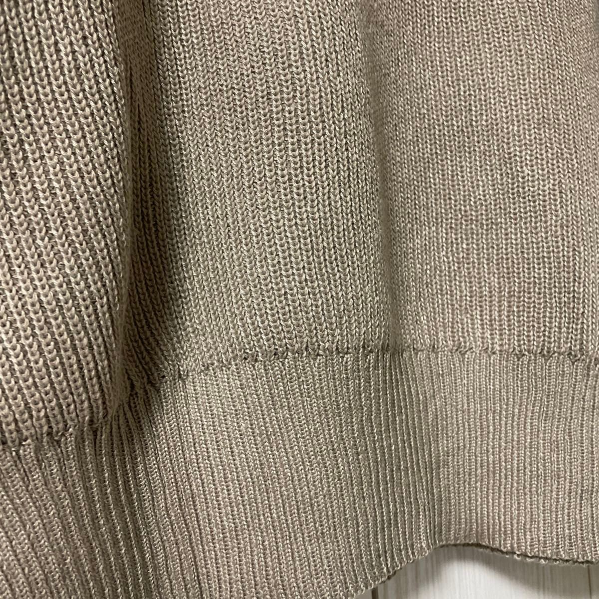 【未使用】薄手柔らか　ボリューム袖　プルオーバー　タートルネック　セーター　モカ　フリーサイズ
