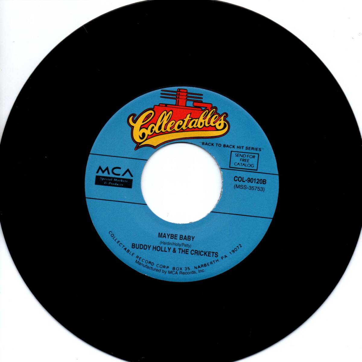 Buddly Holly & The Crickets 「It’s So Easy/ Maybe Baby」米国盤EPレコード_画像2