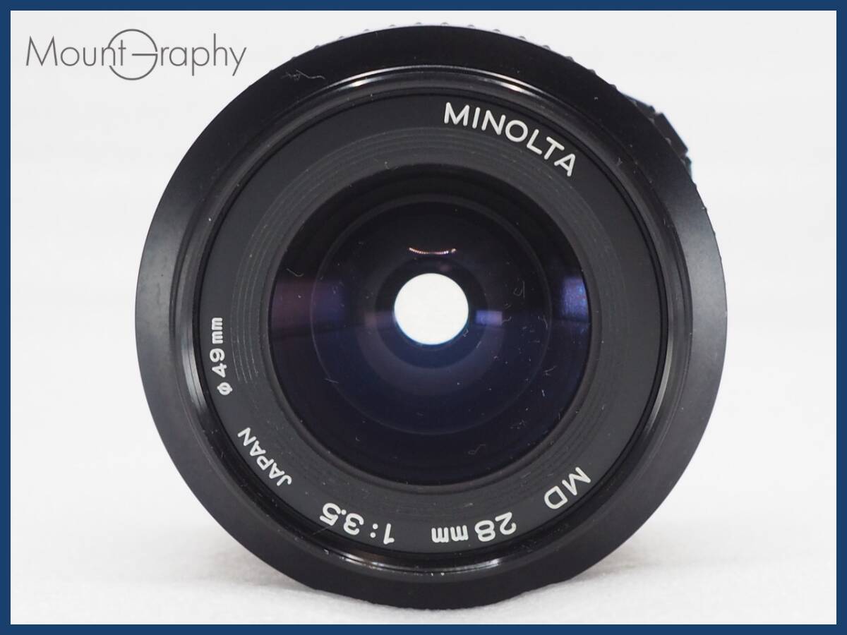 ★実用美品★ MINOLTA ミノルタ MD 28mm F3.5 ★完動品★同梱可 前後キャップ付 #i6231の画像3