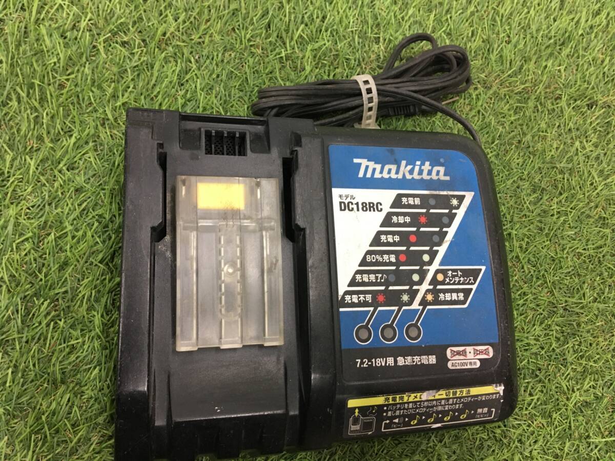 【中古品】★makita(マキタ) 7.2v-18v用急速充電器 DC18RC  ITLFQ07TDQ6Oの画像1