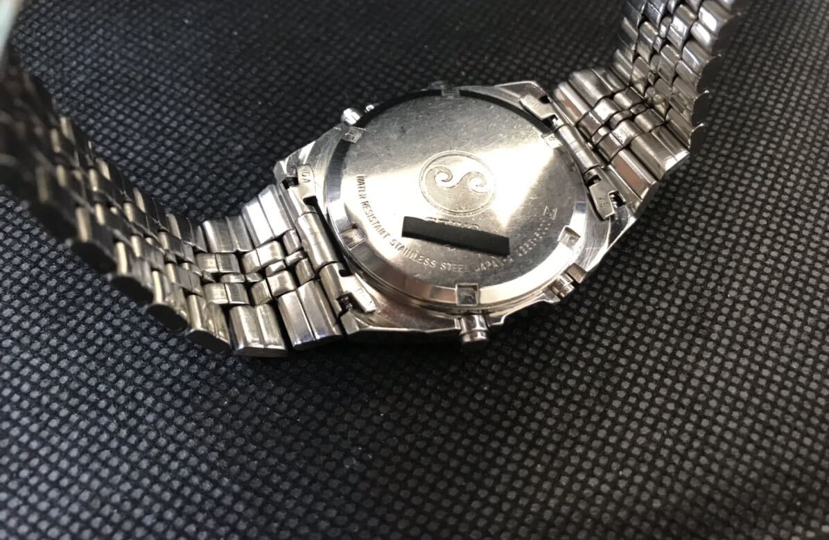 稼働 SEIKO セイコー silver waveシルバーウェーブA258-5000 デジタル クォーツ 腕時計 1980年代 希少 オリジナルブレス　 _画像10