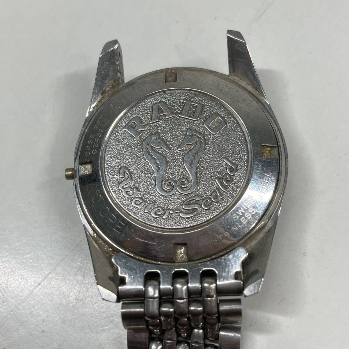 1円〜 RADO Golden Horse 腕時計 ゴールデンホース 343942/345602/11675 自動巻き 動作確認済み タツノオトシゴ刻印 ベルト リューズ破損_画像8