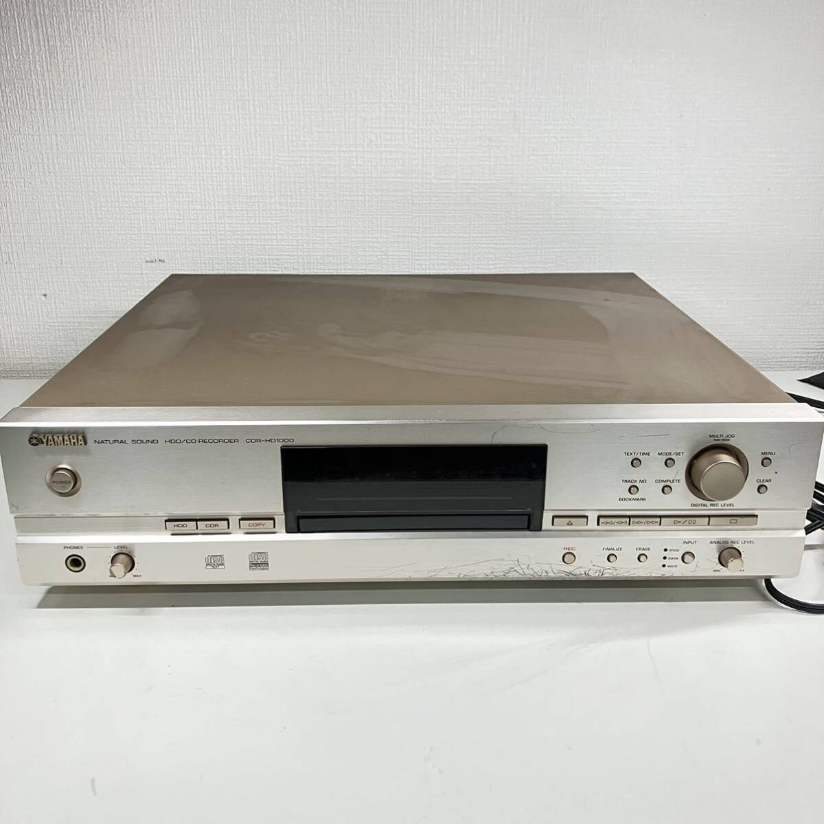 1円〜 3F YAMAHA ヤマハ CDR-HD1000 ゴールド HDD/CDオーディオレコーダー NATURAL SOUND RECORDER 通電確認済み 20GB ストック&プレイ_画像1