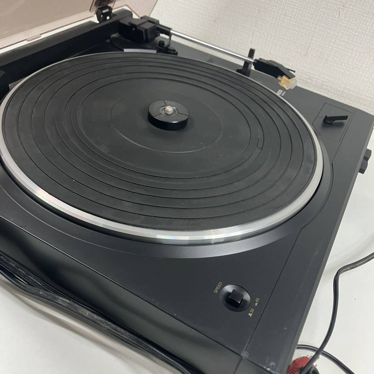 1円〜 3F DENON デノン ターンテーブル DP-29F レコードプレーヤー 動作確認済み フルオート FURRY AUTOMATIC TURNTABLE SYSTEM 回転確認_画像3