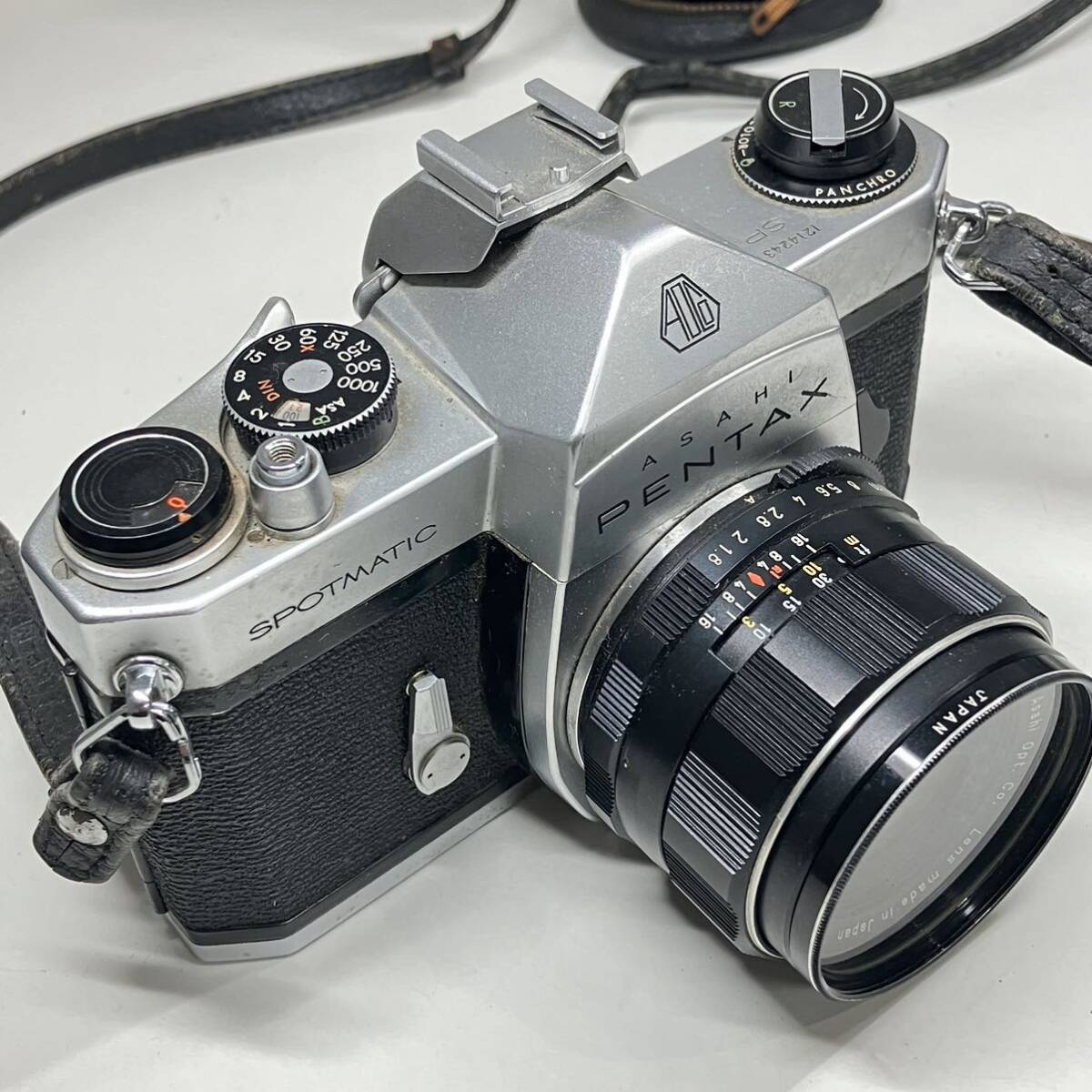 1円〜 3T ASAHI PENTAX アサヒ ペンタックス フィルム一眼レフカメラ SPOTMATIC 1214243 SP 動作未確認 ケース付き レンズ SUPER-TAKUMAR _画像4