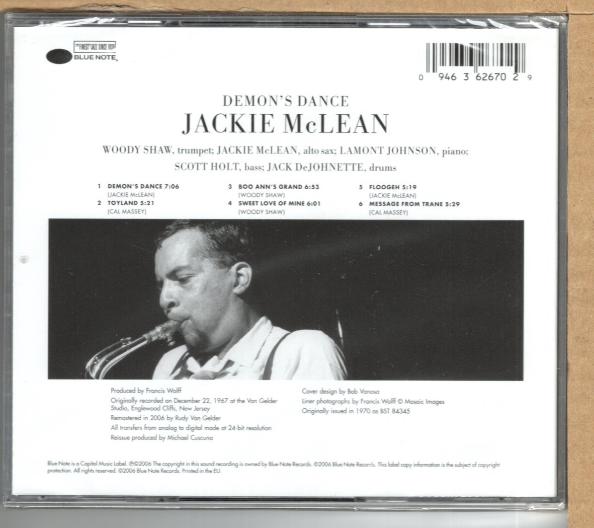 【新品CD】JACKIE McLEAN / DEMON'S DANCEの画像2