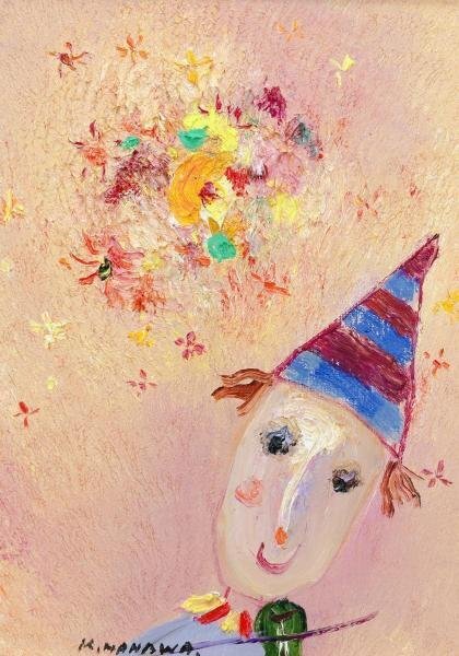 Yahoo!オークション - 【真作】【WISH】塙賢三「ピエロと花 Yahoo!オークション - 【真作】【WISH】塙賢三「ピエロと花