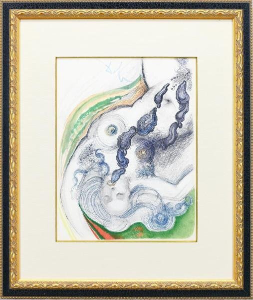 【真作】【WISH】サルバドール・ダリ Salvador Dali「Oysters and nude,1967」銅版画 約12号 大作 　　〇シュルレアリスム巨匠 #24023733_画像2