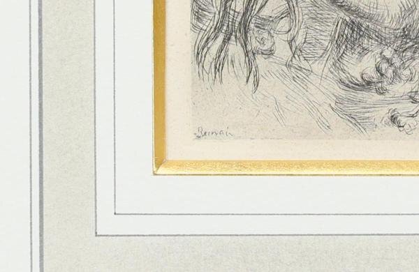 【真作】【WISH】ルノワール Pierre Auguste Renoir「ピンを止めた帽子の少女」銅版画 　　〇印象派巨匠 フランスの画家 #24032119_画像5