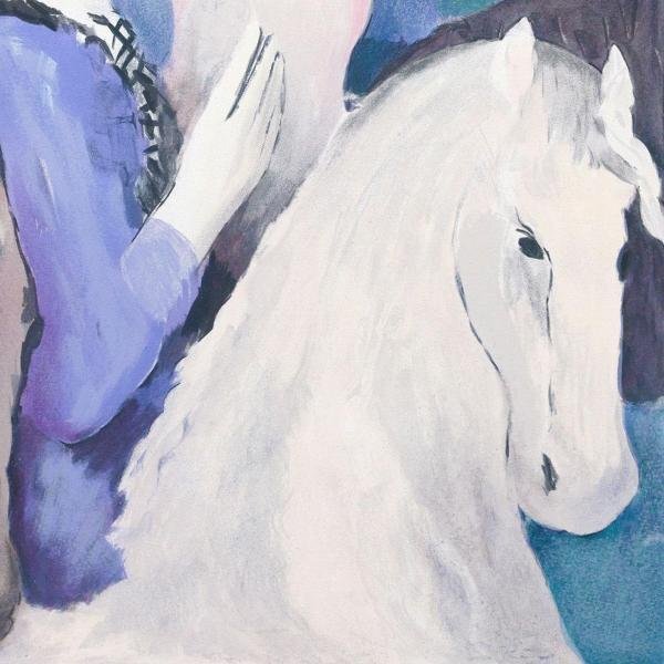 【真作】【WISH】マリー・ロ一ランサン Marie Laurencin「馬に乗る三人の婦人」リトグラフ 10号大 証明書付 　　〇少女像巨匠 #24023320_画像5