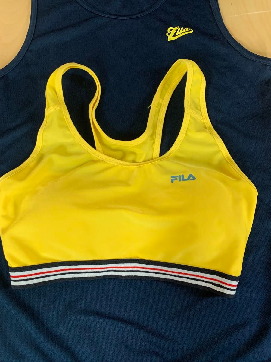 スポーツブラ ヨガ　水泳　スイミング　プール　フィラ　フィラ　ラッシュガード　水陸両用　タンクトップ　FILA