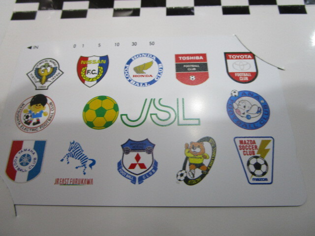  не использовался товар телефонная карточка 50 частотность JSL Япония футбол Lee gJAPAN SOCCER LEAGUE 27 лет картон имеется 