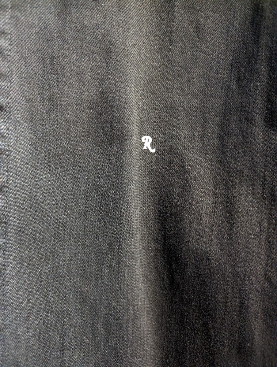  Raf Simons черный Denim рубашка длинный рукав XS задний бирка XS Denim жакет чёрный 