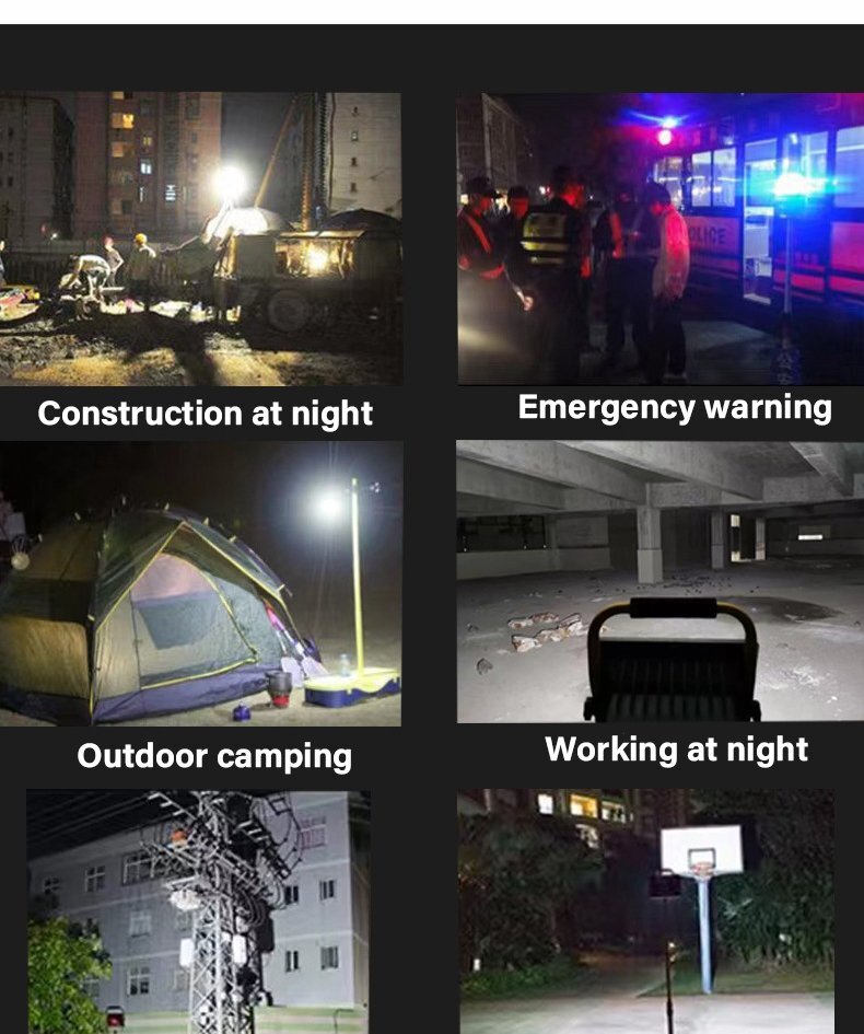 LED floodlight working light 300W USB rechargeable flight . high luminance IP66 waterproof 3. lighting mode out lighting camp night fishing .. light construction site disaster prevention &. respondent 