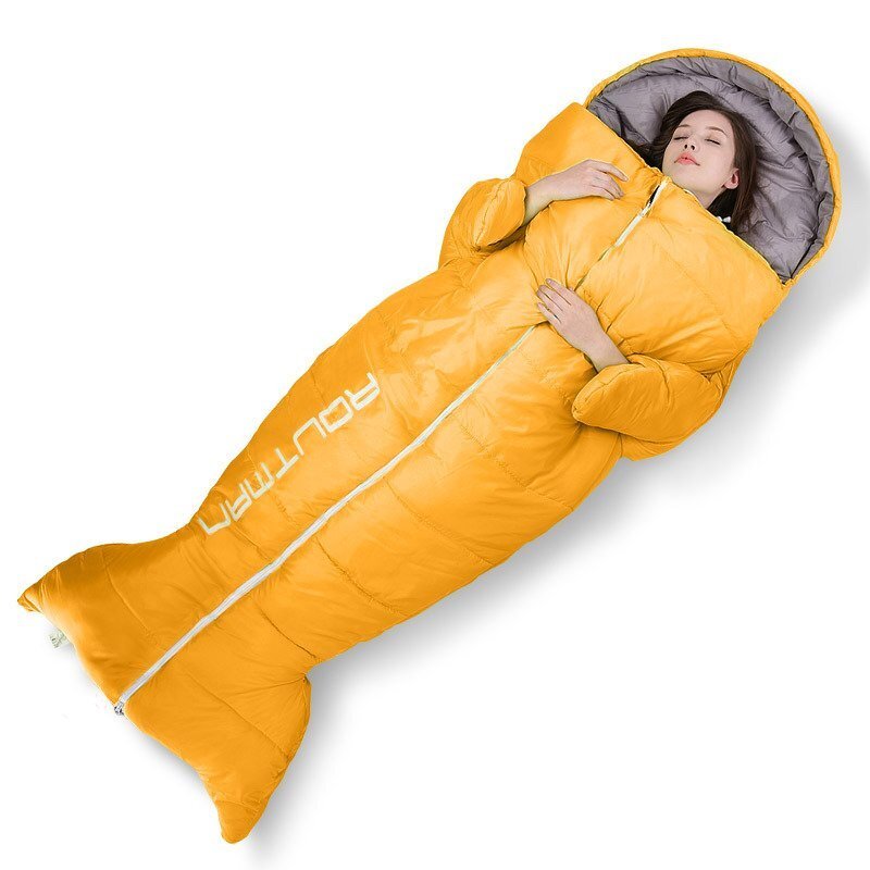  penguin type sleeping bag winter 1.5KG...5-10*C correspondence put on futon compact 300T sleeping area in the vehicle sleeping bag camp ( yellow )