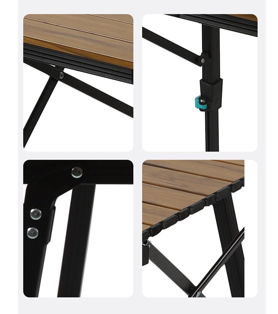 折りたたみテーブル 伸縮可能 高さ調節可 BBQ ピクニックテーブル 屋外アウトドア 収納バッグ付 572_画像4
