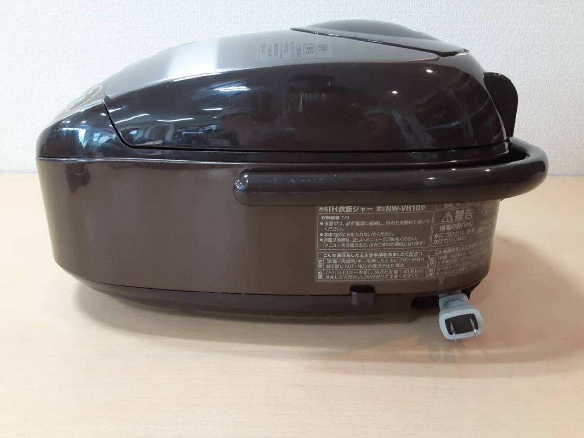 【く34】NW-VH10 ZOJIRUSHI 象印 IH 炊飯器 炊飯ジャー 2021年製 通電確認済み 動作品_画像4