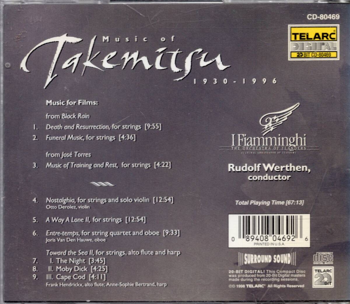 pc57　　MUSIC OF TAKEMITSU/WERTHEN_画像2