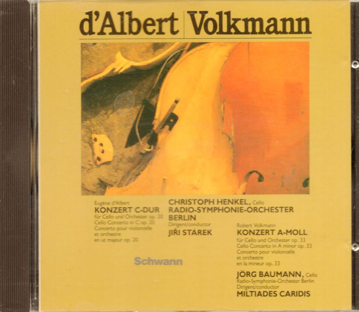 b330 D'ALBERT&VOLKMANRN: チェロ協奏曲　他／HANKEL_画像1